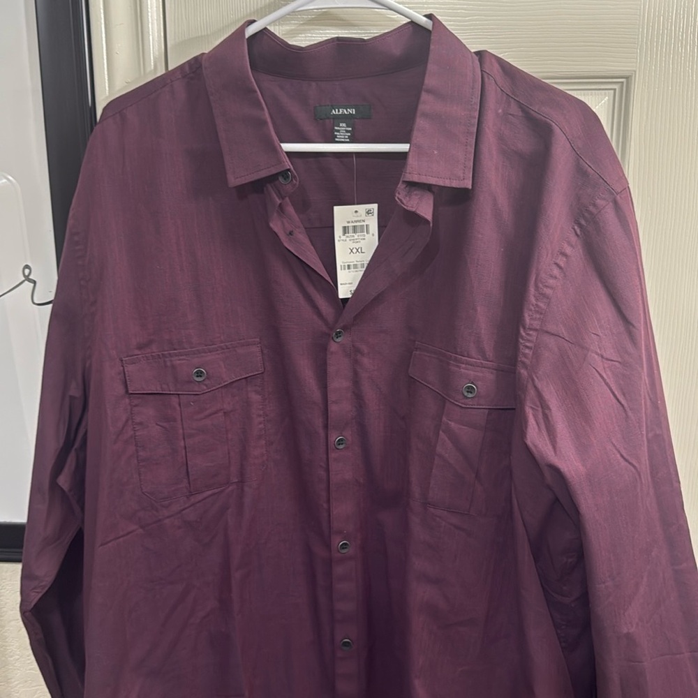 Men’s XXL Alfani Long Sleeved Button Down NWT